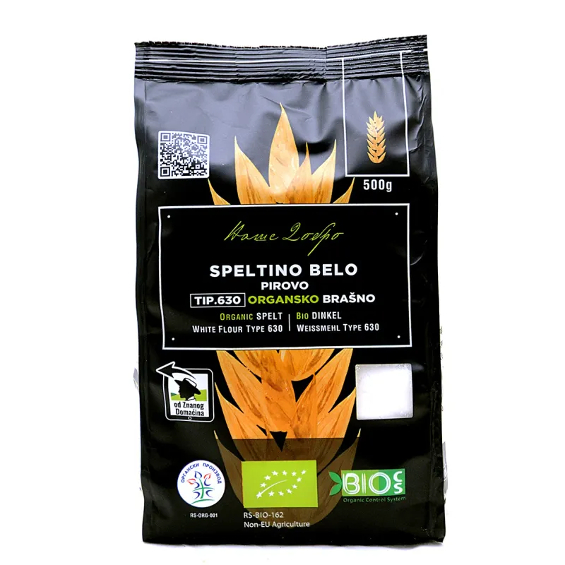 Speltino belo brašno TIP 630 (organski proizvog) 500 g Naše dobro
