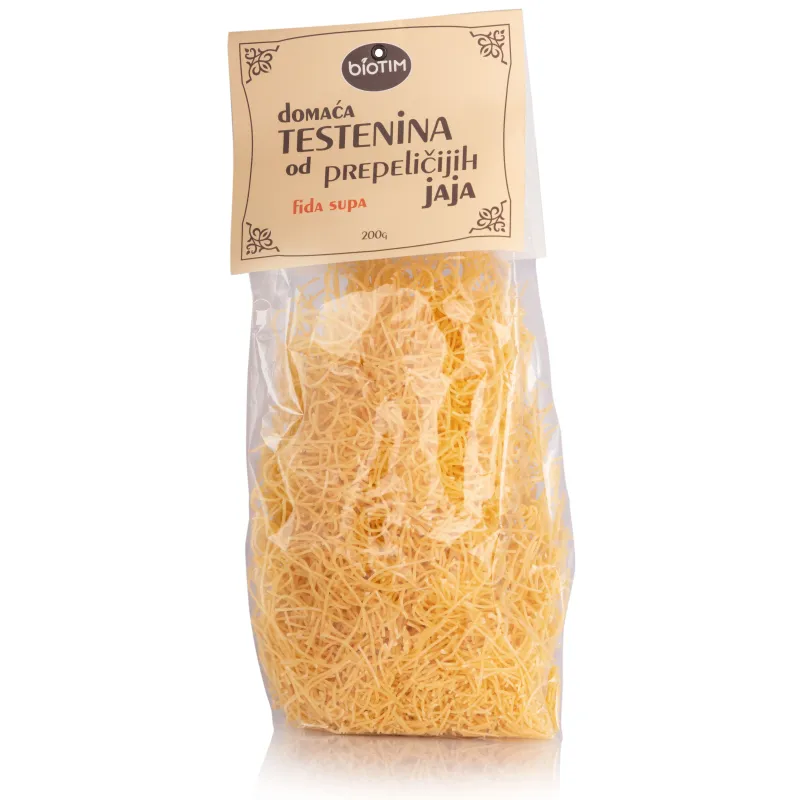Testenina fida od prepeličjih jaja 200 g BioTim