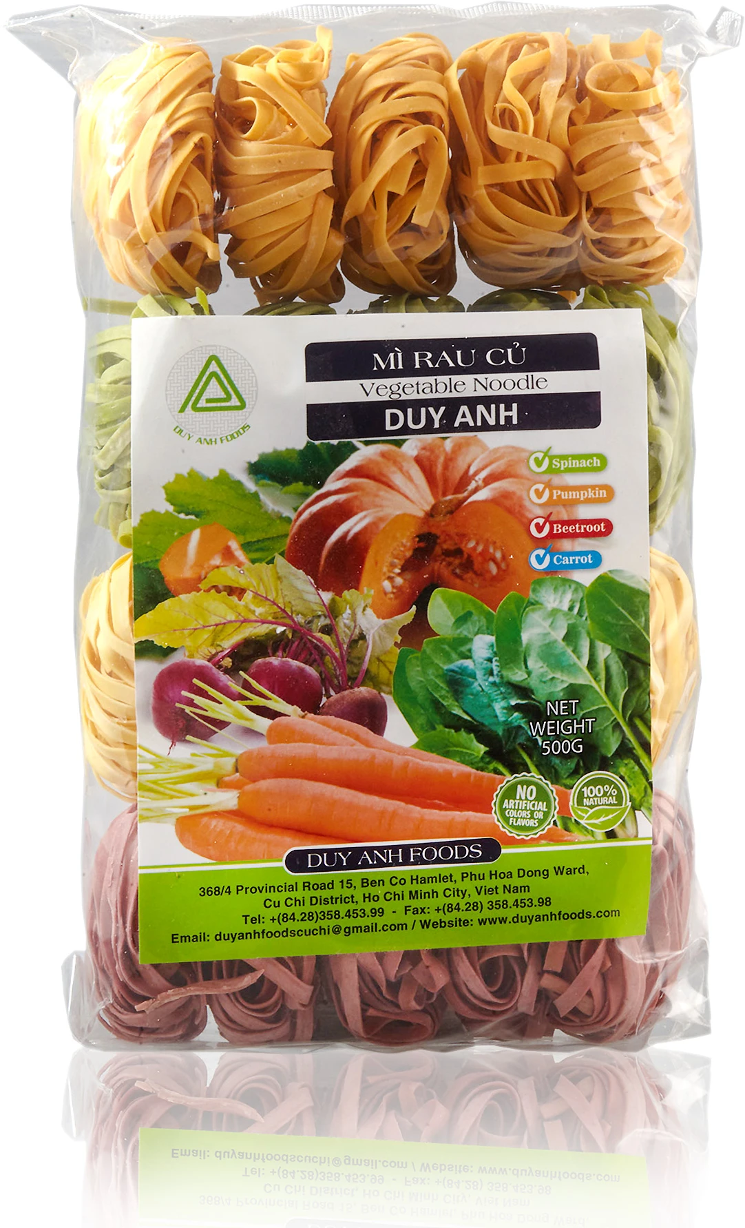 Testenina sa 4 vrste povrća 500 g