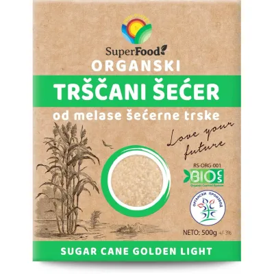 Trščani šećer (organski proizvod) 500 g Superfood