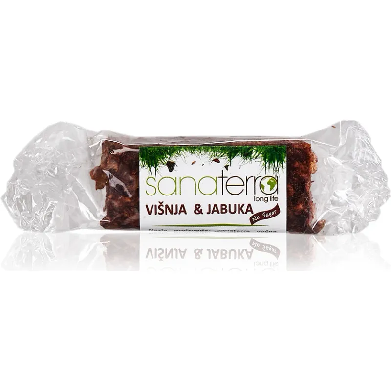 Voćne štanglice višnja i jabuka 30 g Sanaterra