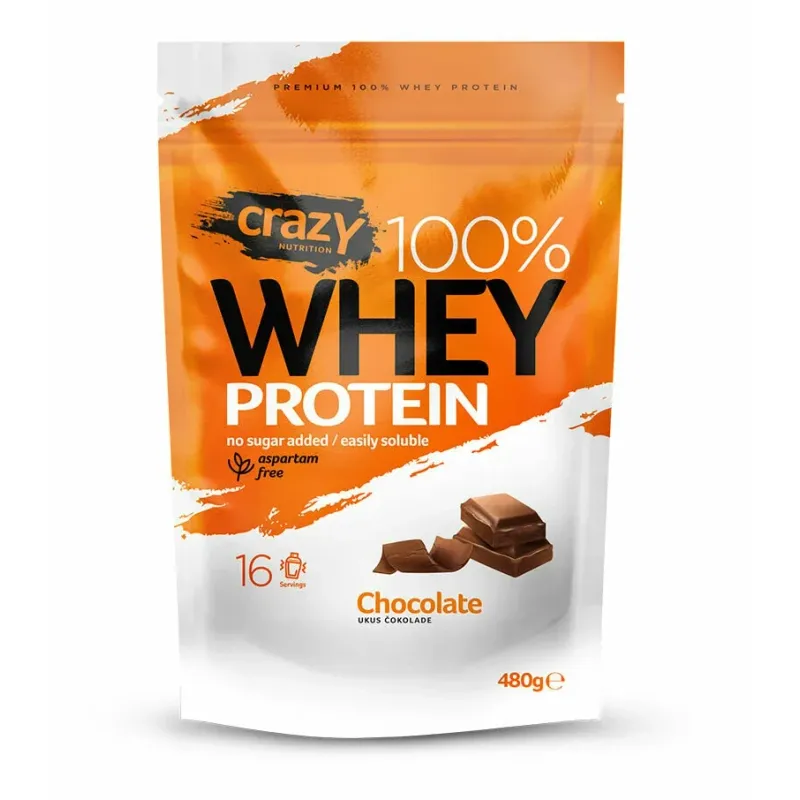 Whey protein čokolada 480 g Crazy Nutrition
