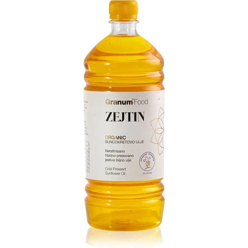 Zejtin - hladno ceđeno nerafinisano suncokretovo ulje (organski proizvod) 1 l Granum