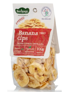 Banana čips (organski proizvod) 100 g Bio Špajz