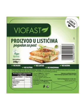 Biljni sir u listićima original 140 g Viofast