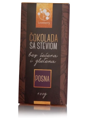 Čokolada sa stevijom 100 g Loveberry
