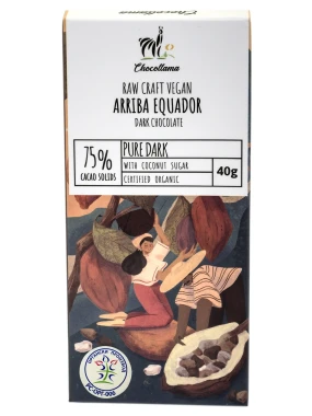 Crna čokolada Arriba Equador 75% (organski proizvod) 40 g Chocoll