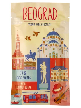 Crna čokolada Beograd 77% 100 g Chocollama
