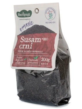 Crni susam (organski proizvod) 200 g Bio Špajz