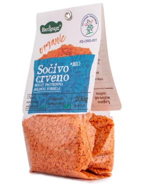 Crveno sočivo (organski proizvod)  200 g Bio Špajz