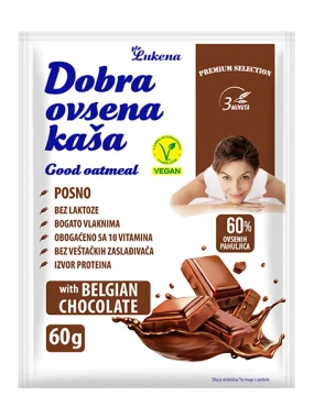 Dobra ovsena kaša belgijska čokolada 60 g Lomax