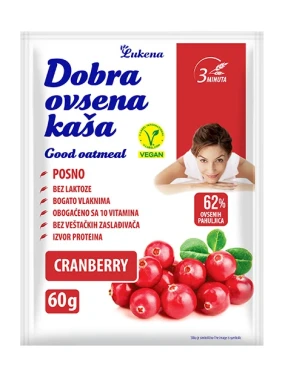 Dobra ovsena kaša brusnica 60 g Lomax