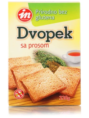 Dvopek od prosa (sert. bez glutena) 220 g Aleksandrija
