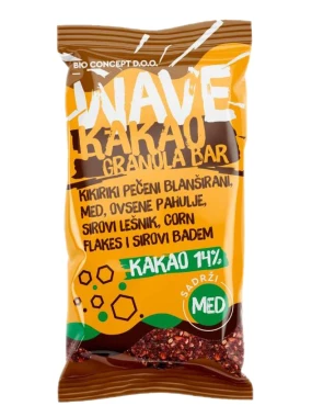 Wave kakao granola bar 50 g Čika Bio Concept