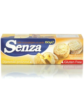 Keks sa punjenjem od vanile (sert. bez glutena) 150 g Senza