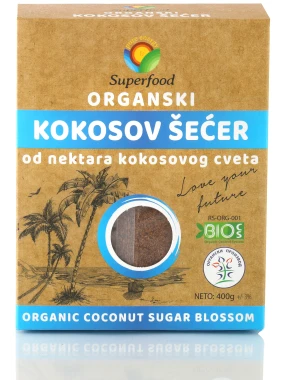 Kokosov šećer (organski proizvod) 400 g Superfood