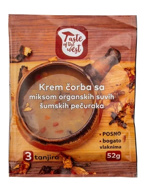 Krem čorba sa miksom suvih šumskih pečuraka (organski proizvod) 52 g Taste of the west