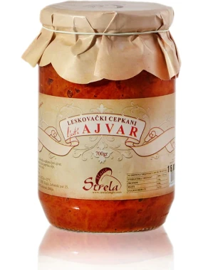 Leskovački cepkani ajvar - ljuti 700 g Strela