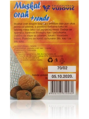 Muskatni oraščić i rende 10 g Trgovina Vujović