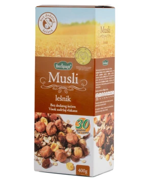 Musli - lešnik 400 g Bio Špajz