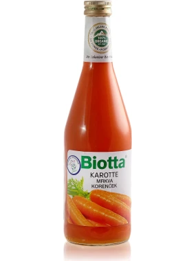Mutni sok od šargarepe (organski proizvod) 500 ml Biotta