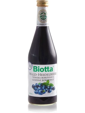 Mutni voćni nektar od šumskih borovnica (organski proizvod) 500 ml Biotta 