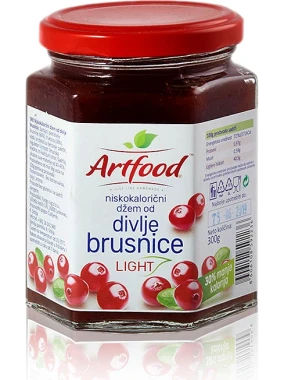 Niskokalorični džem od divlje brusnice light 300 g Artfood