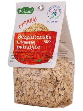 Ovsene pahuljice sitne (sert. bez glutena) (organski proizvod) 200 g Bio Špajz