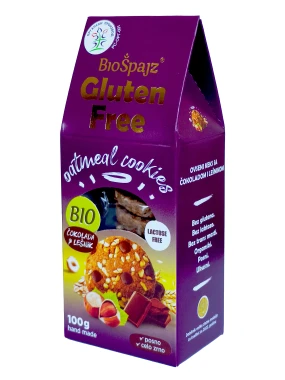 Ovseni keks sa čokoladom i lešnikom (organski proi