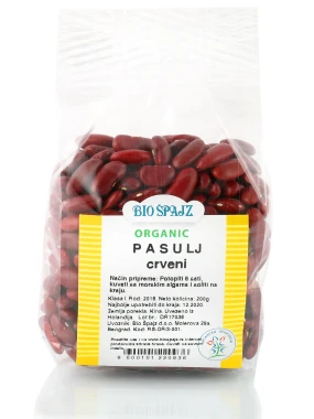 Pasulj crveni (organski proizvod)  200 g Bio Špajz