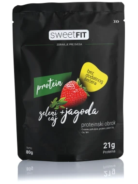 Proteinski obrok jagoda i zeleni čaj 80 g Sweetfit