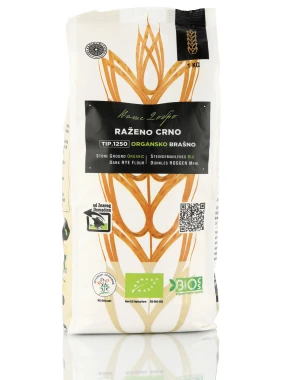 Raženo crno brašno Tip 1250  (organski proizvod) 1 kg Naše dobro