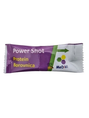 Shot power med sa dodatkom proteina i borovnice 12 g Medivi