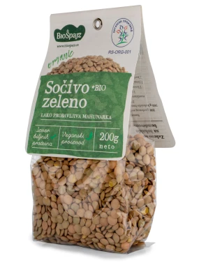 Sočivo zeleno (organski proizvod)  200 g Bio Špajz