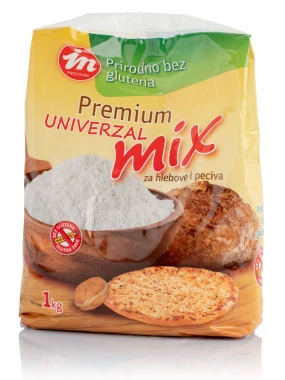 Univerzalna mešavina miks premijum za hlebove i peciva (sert. bez glutena) 1 kg Aleksandrija