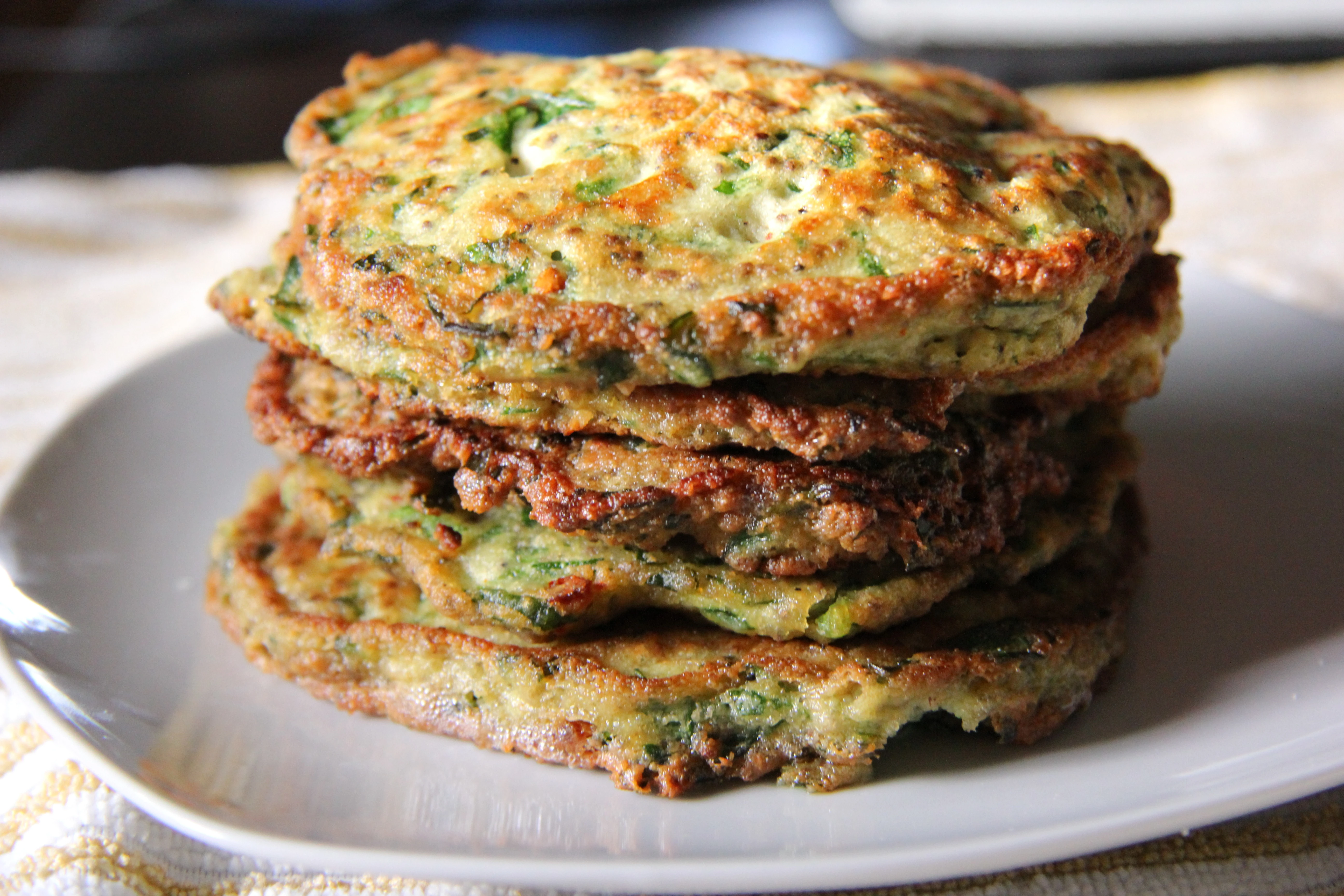 Palačinke od spanaća i čija semenki